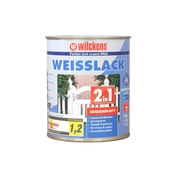 Wilckens Weißlack 2 in 1    0,75 Liter