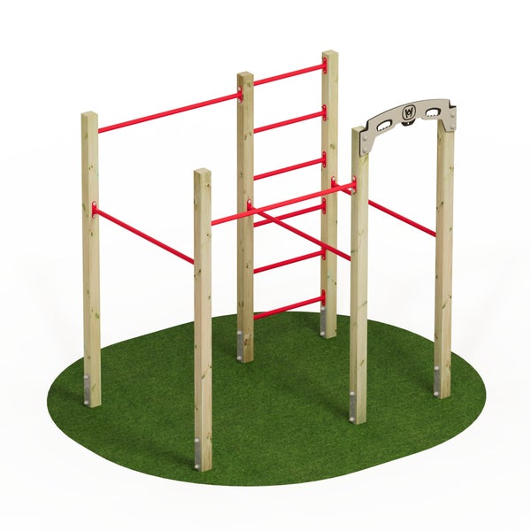 WICKEY FIT Base 615 – Outdoor-Fitnessgerät – rot