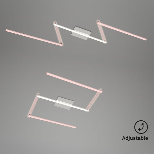 LED Deckenleuchte Deckenlampe 5-flammig Leuchtarme schwenkbar 24W alu Briloner