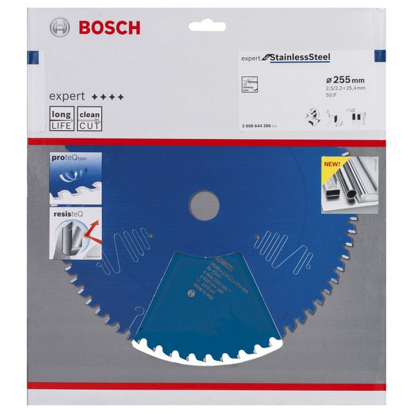 Bosch Logo. Kreissägeblatt Expert für Edelstahl, Durchmesser 255 Millimeter