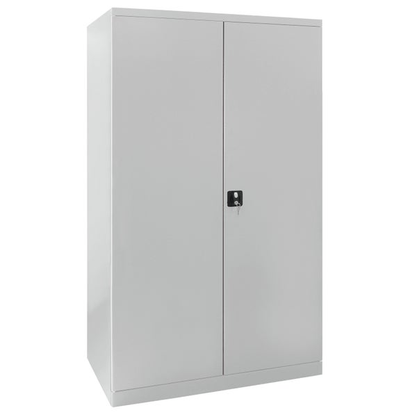 PROREGAL Stahlschrank Owl mit 4 Fachboden HxBxT 192 x 110 x 58 cm Lichtgrau