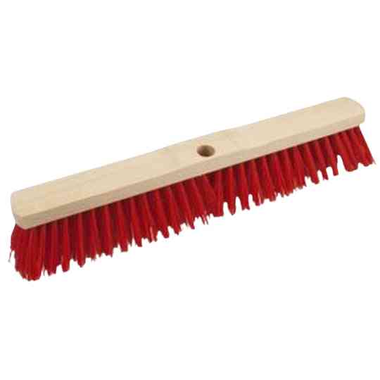 Besenkörper mit Holz und Kunststoffborsten