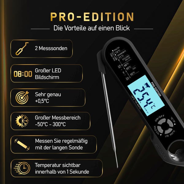 MostEssential 2-in-1 Fleischthermometer - PRO Edition Black