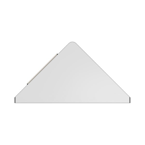 KEUCO Edition 400 Eck-Duschablage aus Aluminium, 24,5 x 24,2 cm, silber-eloxiert