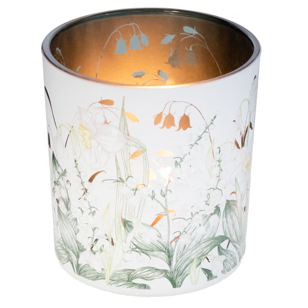 Windlicht mit Blumenmuster für stimmungsvolle Beleuchtung