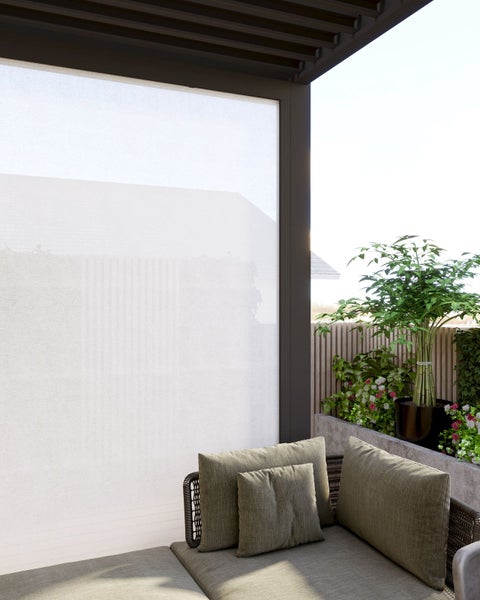 Weide Sonnenrollo für Weide Pergola 4 M in Anthrazit