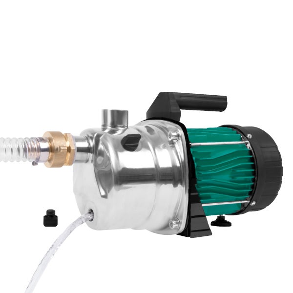 VONROC Gartenpumpe selbstansaugend - Wasserpumpe 1000W, 3500l/h, 4,4bar - Kreiselpumpe mit STST Pumpengehäuse - Zur Bewässerung des Gartens/Rasens