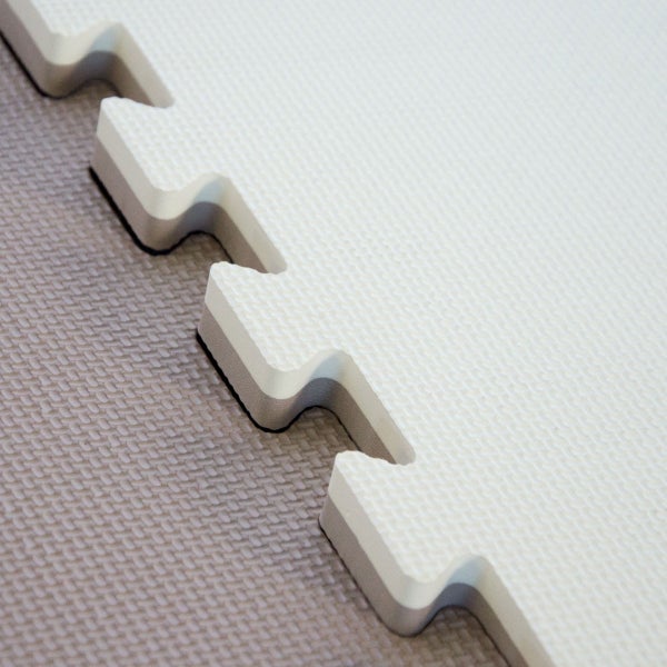 90x90cm XL Trainingsmatte - 25mm dicke Sportmatte mit Rand Beige Braun