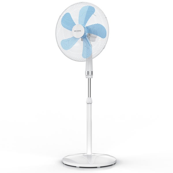 Brandson Standventilator 50W, Standlüfter 40 cm, Ventilator höhenverstellbar, Neigungswinkel 30° verstellbar, hoher Luftdurchsatz