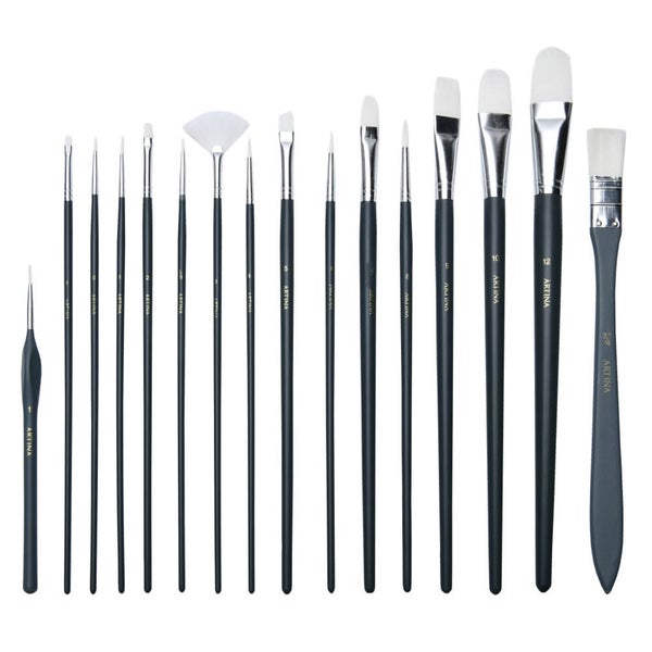 Artina Pinselset mit verschiedenen Pinselformen und -größen für Künstler und Hobbybastler
