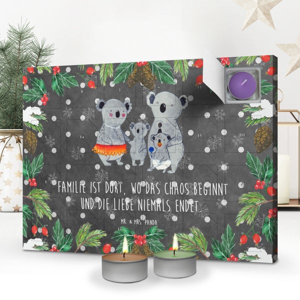 Mr. & Mrs. Panda Duftkerzen Adventskalender Koala Familie - Schwarz
