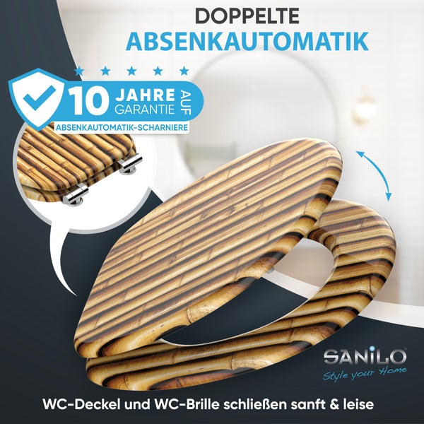 WC-Sitz mit Absenkautomatik Bambusa