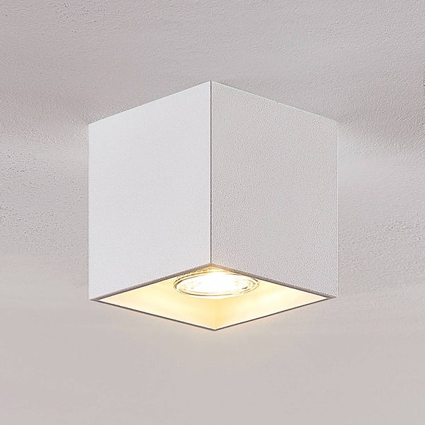 Lindby Deckenlampe Parvin (Modern) in Weiß aus Aluminium (1 flammig, GU10) - Deckenleuchte Lampe Wohnzimmerleuchte