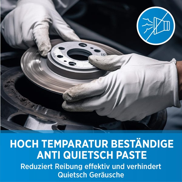 Prinox Profi Keramikpaste 150g - Extrem Hitzebeständig bis +1700°C - Keramik Paste für KFZ Bremsen, Auspuff, als Schmierpaste und Langzeitfett für Schrauben, Bremspaste etc.