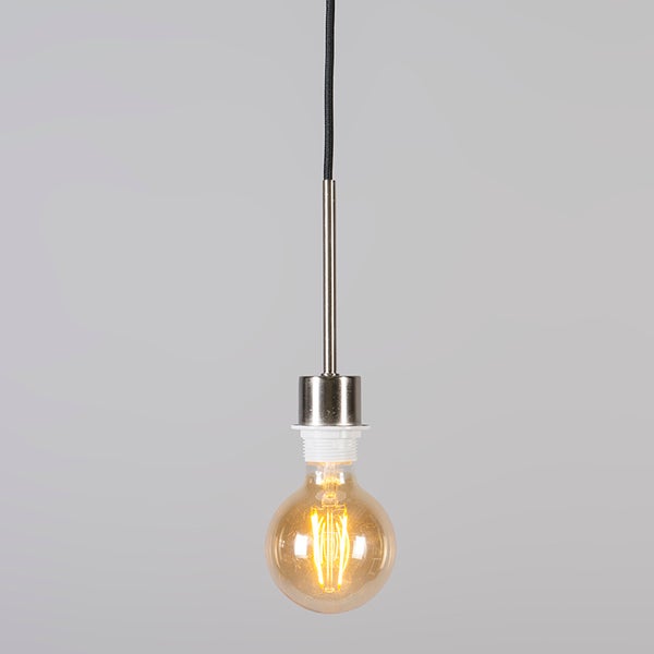 Hängelampe Stahl mit schwarzem Kabel - Combi 1