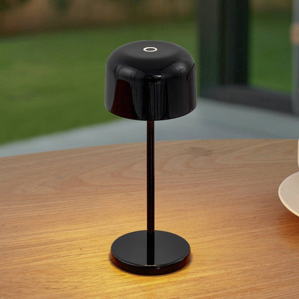 Lucande LED Quill dimmbar (spritzwassergeschützt (Modern) in Schwarz aus Aluminium (1 flammig, )