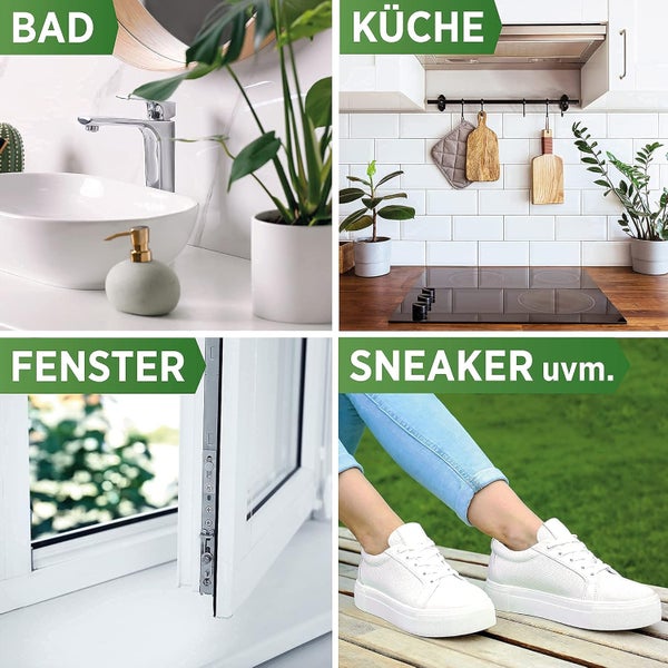 PRINOX® Der Grüne Putzstein 950g inkl. Handschwamm Nachhaltiger Universal Allzweckreiniger Jahresvorrat je Dose Öko Reiniger für Küche, Bad, Fenster, Sneaker, Ceranfeld, WC Made in DE