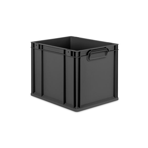 Eurobox NextGen Grip, HxBxT 32x30x40cm, 30 Liter, Griffe geschlossen, Schwarz, Eurobehälter, Transportbox, Transportbehälter, Stapelbehälter