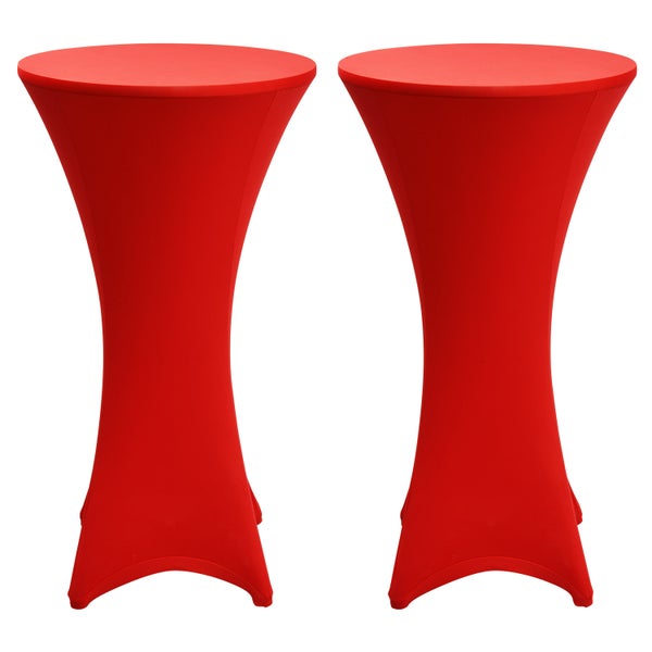 Beautissu Stella Stehtischhusse Ø 80 cm Rot (2tlg)