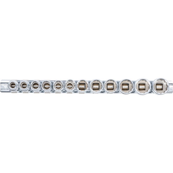BGS Steckschlüssel-Einsatz-Satz Zwölfkant Antrieb Innenvierkant 10 mm (3/8) SW 8 - 19 mm 12tlg. - 9105