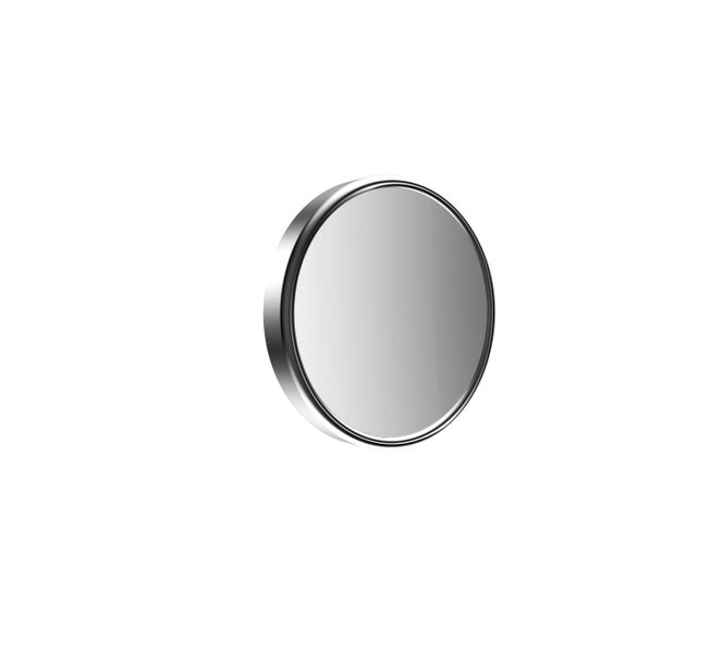 Calmwaters Rasierspiegel/Kosmetikspiegel, Wandspiegel, 5-fache Vergrößerung, chrom, rund, einseitige Spiegelfläche, Kristallglas, Metallhalterung, 152 mm, 80BS6242
