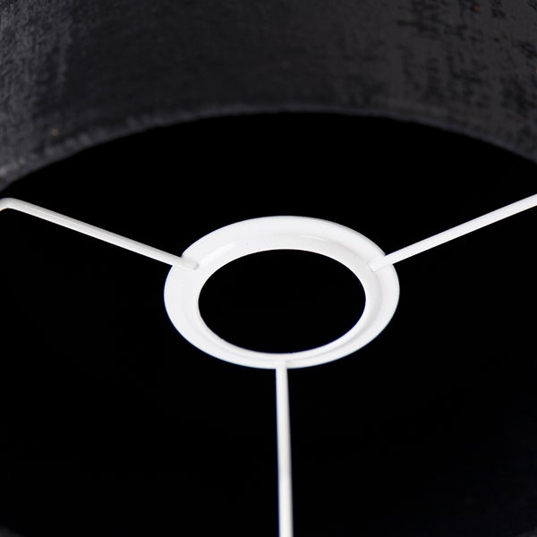 Samt Lampenschirm Schwarz Zylinder 20/20/20