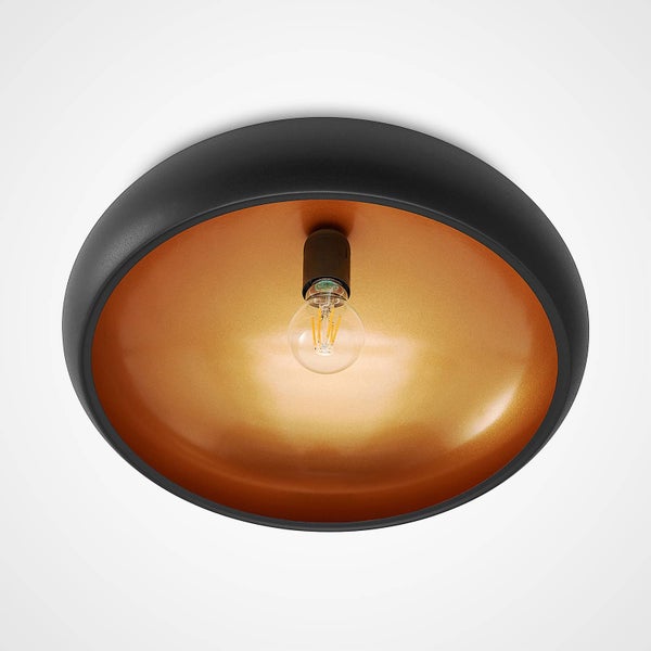 Lindby Deckenlampe Gerwina (Modern) in Schwarz aus Metall (1 flammig, E27) - Deckenleuchte Lampe Wohnzimmerleuchte
