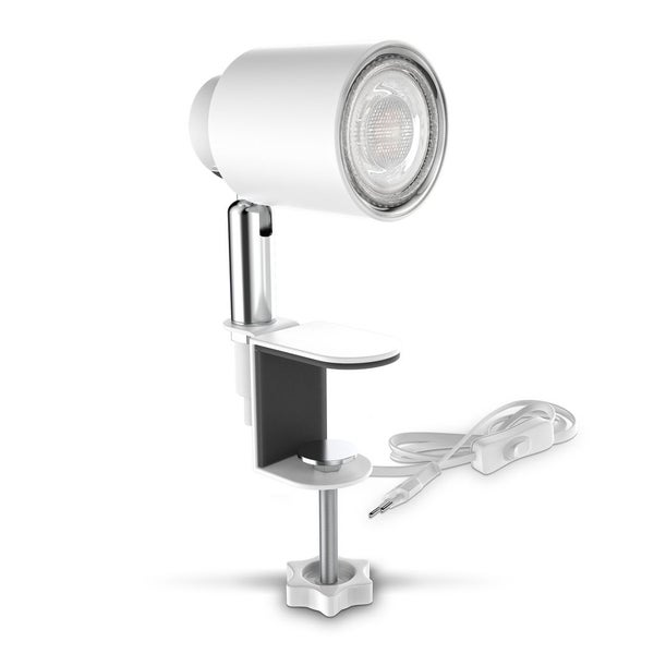 Klemmlampe - 5W, 400lm, LED, mit Stecker, dimmbar, warmweiß, weiß