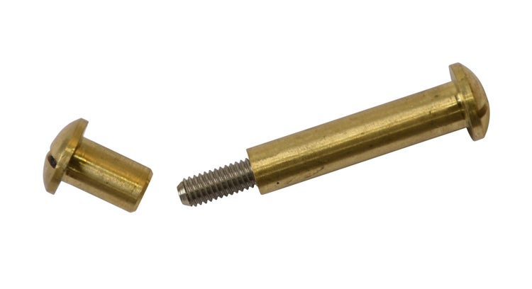 Ersatzteile Teakmöbel Ersatzschraube Messing Hülsenschraube 64-mm 3-teilig