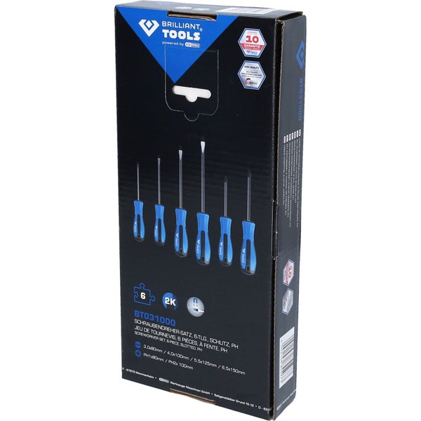 Brilliant Tools Schraubendreher Set, 6-teilig, in Produktverpackung