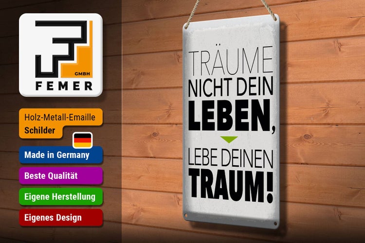 Dekoratives Schild mit Cavachon-Motiv und Größenangaben