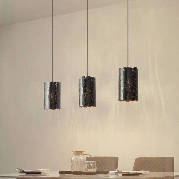 Lindby Pendelleuchte Aralena (Modern) in Schwarz aus Metall (3 flammig, E27) - Deckenlampe Esstischlampe Hängelampe Hängeleuchte Wohnzimmerleuchte