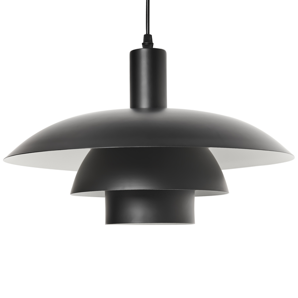 Schwarze Hängeleuchte mit mehrschichtigem Design