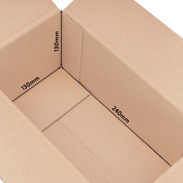 25 Faltkartons 240 x 130 x 130 mm, 1 wellige Kartonverpackungen KK 22