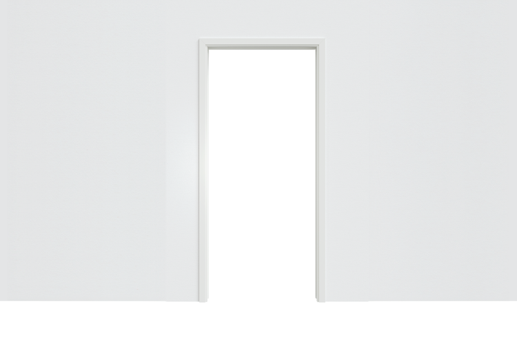 Holzzarge für Schiebetür in der Wand 860x2110mm CPL RAL 9016 Fertigwandstärke 150 passend für ClassicPocket CPH-1 System