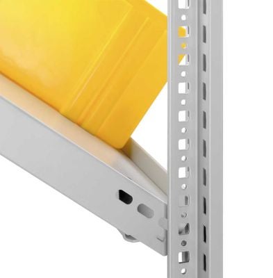 PROREGAL Schrägbodenregal Grundregal HxBxT 200x100x40 cm 3 Ebenen Fachlast 100 kg Lichtgrau
