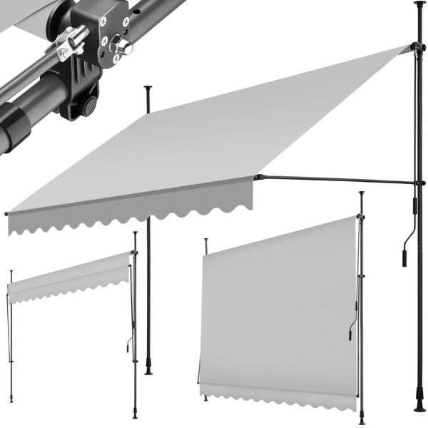 Klemmmarkise tectake  mit Handkurbel einfache Montage