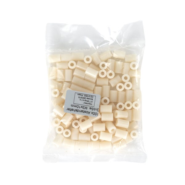 Kunststoff Abstandshalter M3 mal 10 Millimeter im 100er Pack