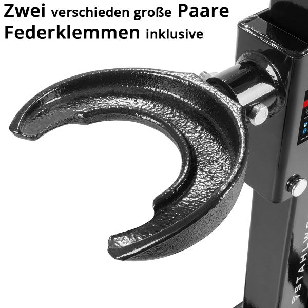 Zwei unterschiedlich große Paare Federklemmen inklusive