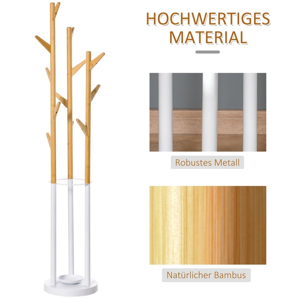 Garderobenständer aus Bambus und Metall