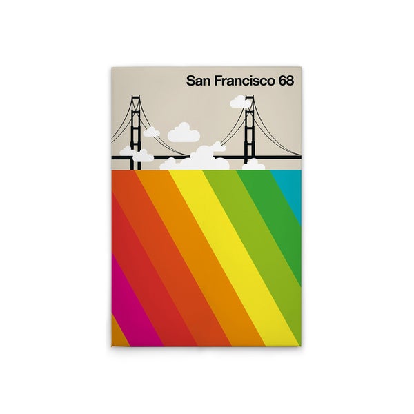 San Francisco 68 Wandbild mit Brücke und Regenbogen