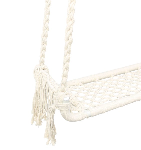 FRANK FLECHTWAREN | Schaukel Makramee, POLYCOTTON, METALL, 65 x 20 x 210 cm
