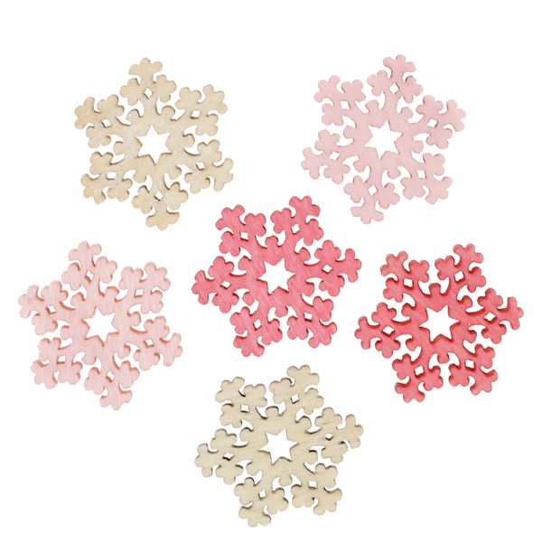 Verschiedene hölzerne Schneeflocken-Dekorationen