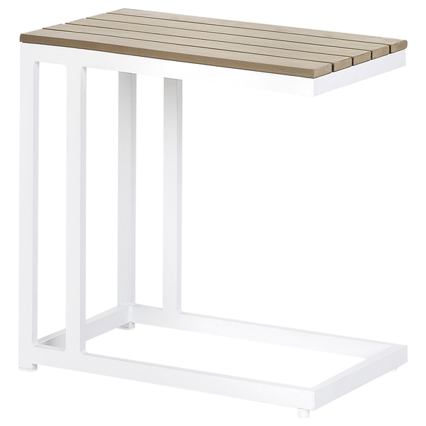 Outdoor Beistelltisch MESSINA 60 cm 35 cm Weiß