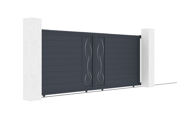 Pack Schiebetor 4m LIFE 400C160 + 2 EIFEL-Pfosten H.190cm