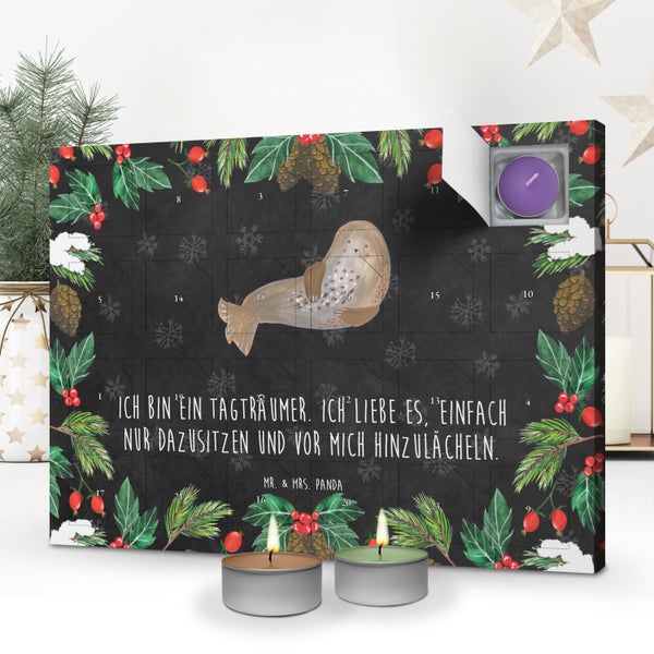 Mr. & Mrs. Panda Duftkerzen Adventskalender Robbe Lachen - Schwarz