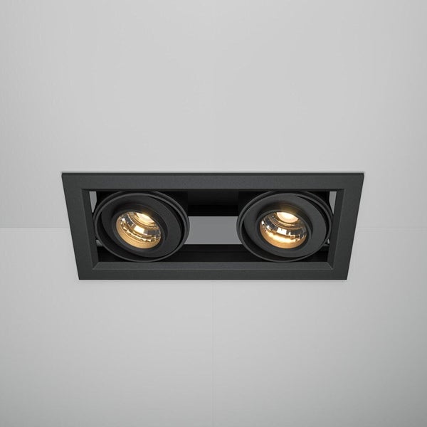 LED Einbaustrahler Metal Modern in Schwarz 2x 10W 1300lm