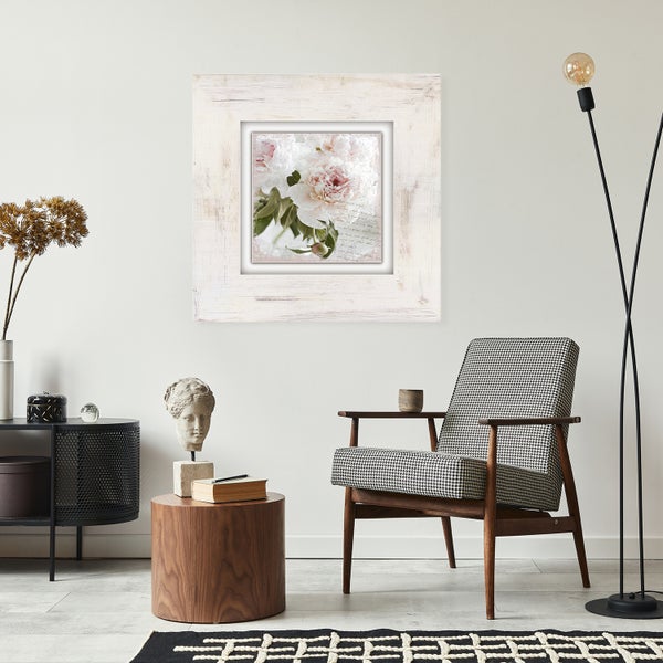 Canvas-Gemälde | Leinwandbild Rose | Blumen | Gedicht | Kunstdruck | gedruckt und per Hand bespannt CCS00317 Format: 40x40cm