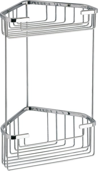 Zweifache Eckduschablage aus Edelstahl