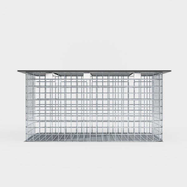 Gartenbank 102 x 50 x 42 cm MW 5 x 5 cm feuerverzinkt, mit Recyclingauflage in anthrazit